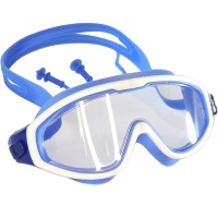 Очки полумаска для плавания юниорская (силикон) (синие) E33122-1